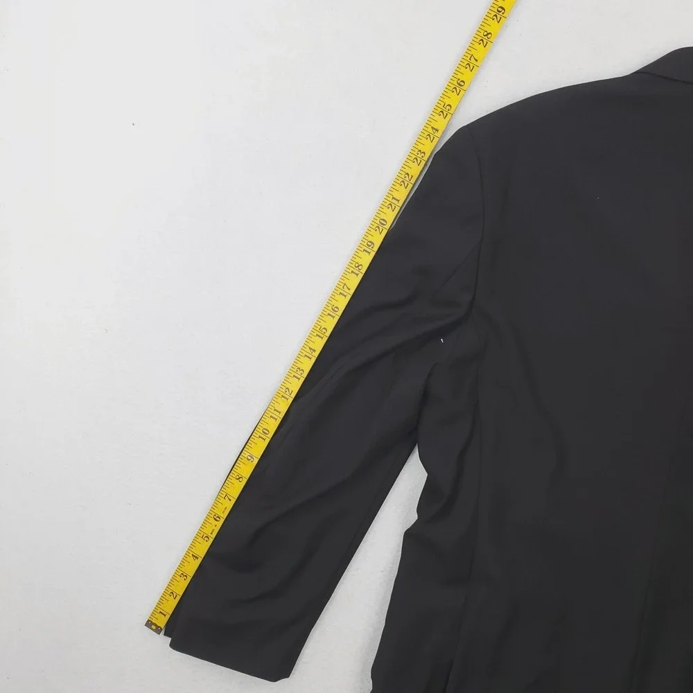 F.R. Tripler Blazer Mens 42R Black Lana Lux Super 120s Merino Wool Suit Jacket